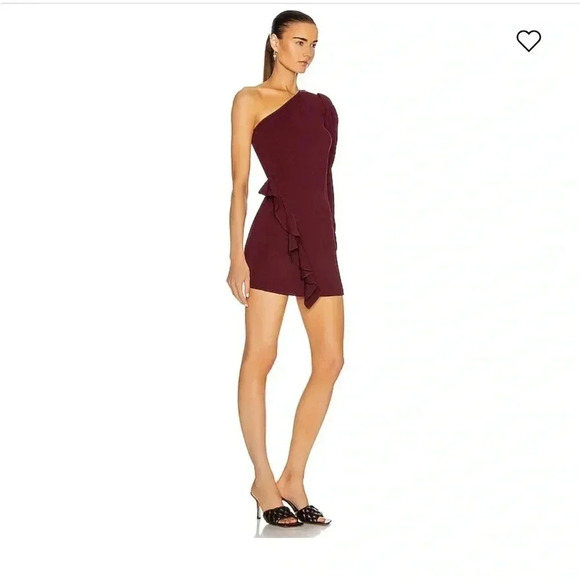 IRO burgundy Azad one shoulder dress - Picture 3 of 12